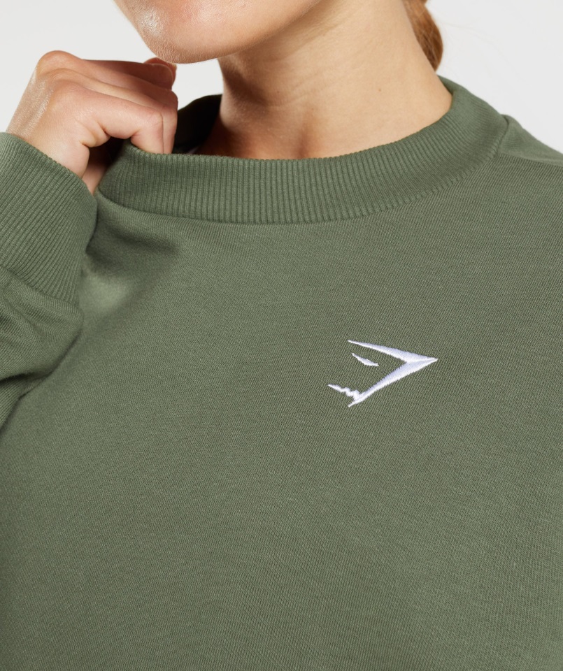 Sudadera Oversize Gymshark Training Core Oliva