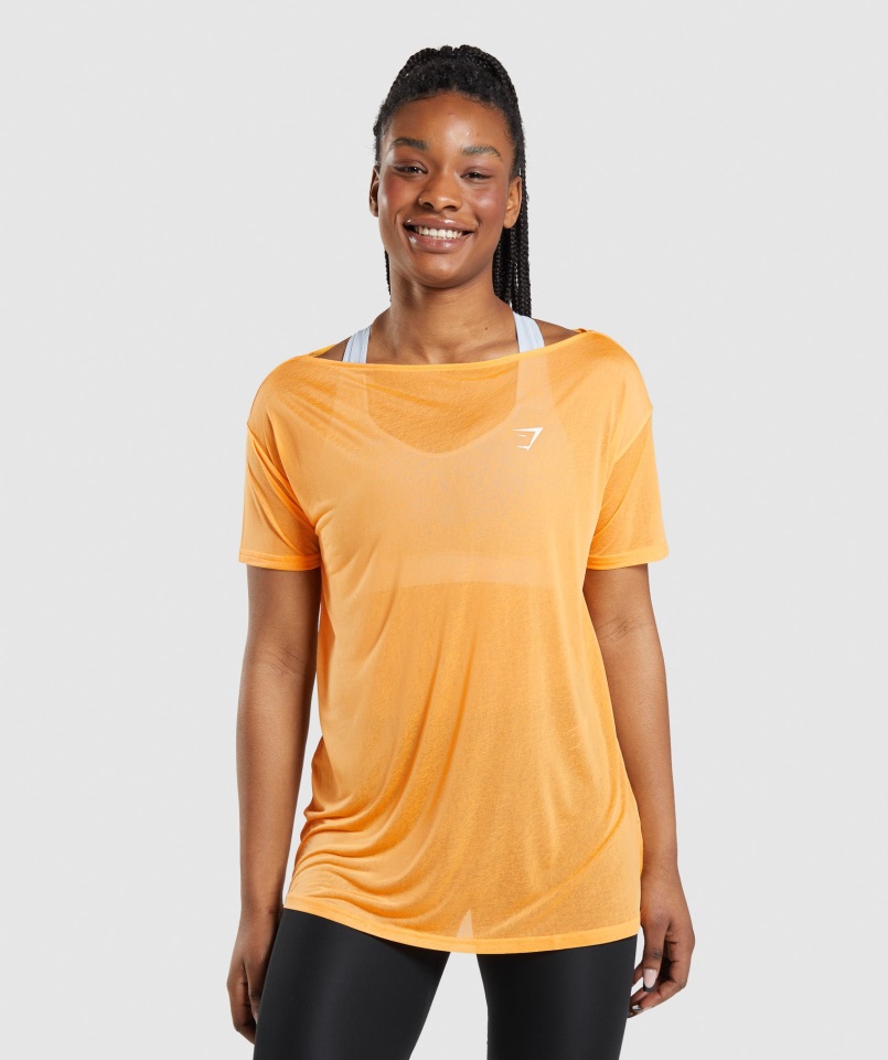 Gymshark Entrenamiento Top Extragrande Albaricoque Naranja