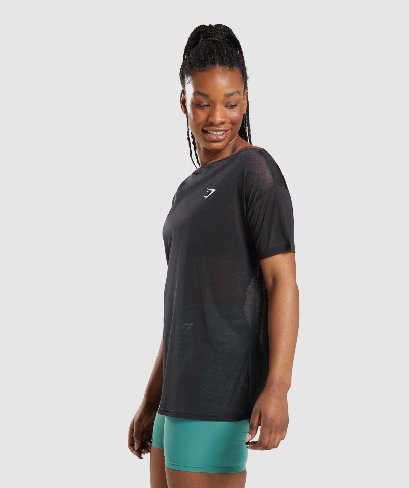 Gymshark Camiseta De Entrenamiento Extragrande Negra