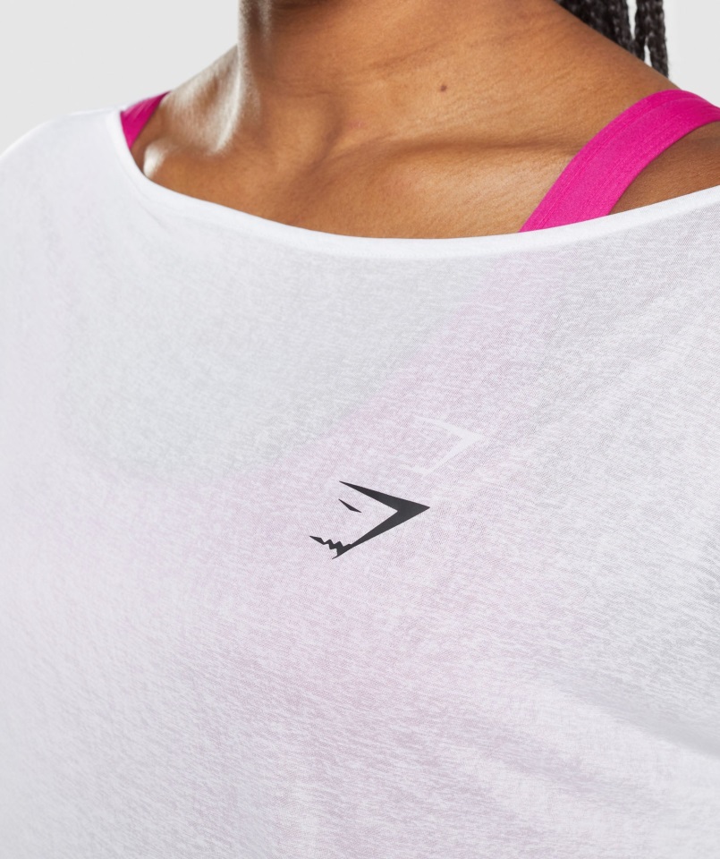 Gymshark Camiseta De Entrenamiento Extragrande Blanca