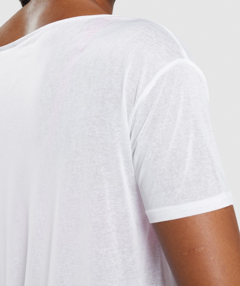 Gymshark Camiseta De Entrenamiento Extragrande Blanca