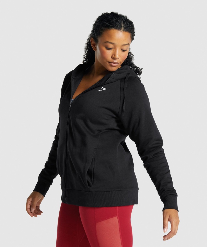 Sudadera Con Cremallera De Entrenamiento Gymshark Negra