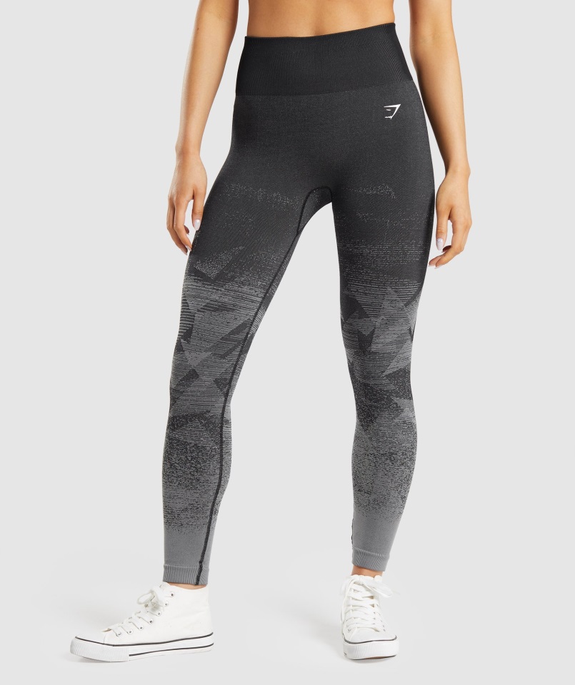 Gymshark Triángulo-negro Adaptar Ombre Sin Costuras Legging