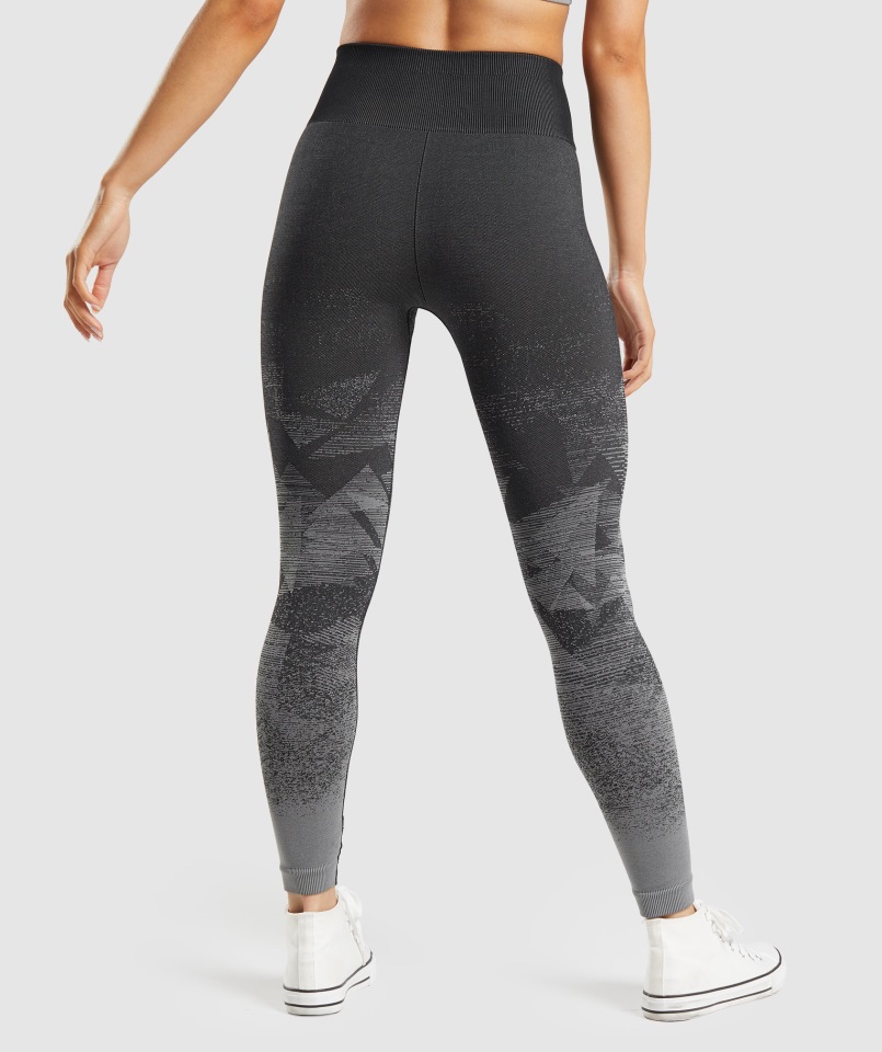 Gymshark Triángulo-negro Adaptar Ombre Sin Costuras Legging