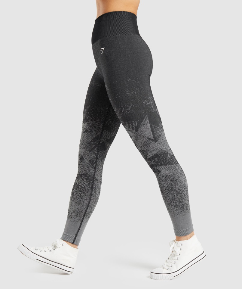 Gymshark Triángulo-negro Adaptar Ombre Sin Costuras Legging