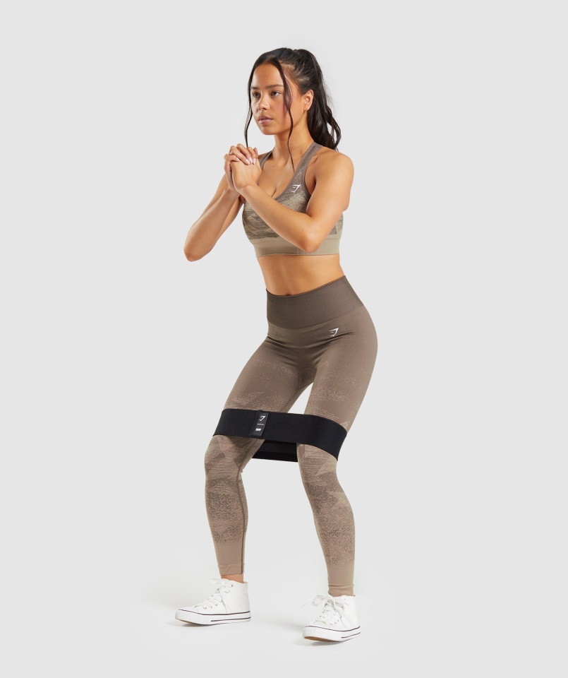 Gymshark Triángulo-penny Marrón Adaptar Ombre Sin Costuras Legging