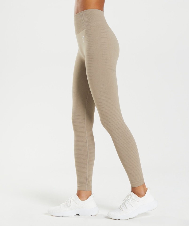 Gymshark Marrón Vainilla Jaspeado Vital Sin Costuras 2.0 Legging
