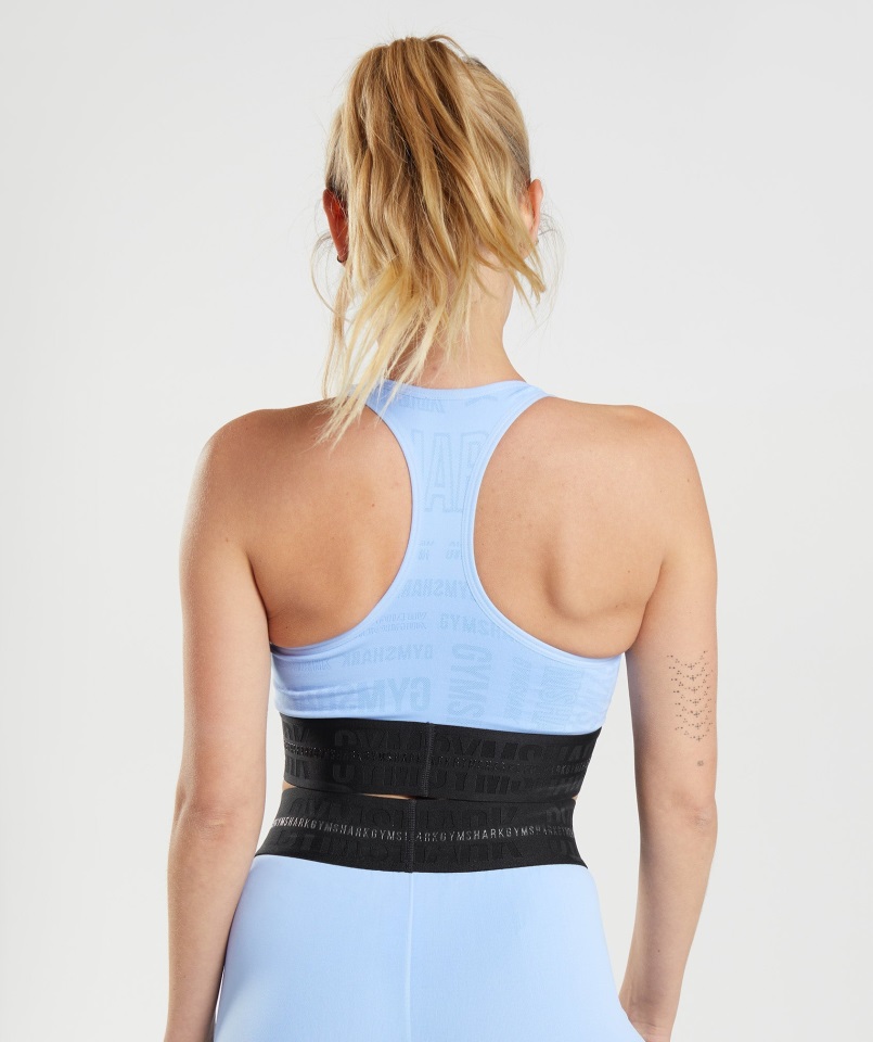 Sujetador Deportivo Gymshark Vision Azul Piedra Luna