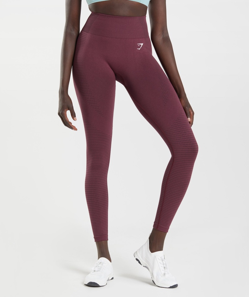 Leggings Gymshark Vital Seamless 2.0 Cocido Granate Jaspeado