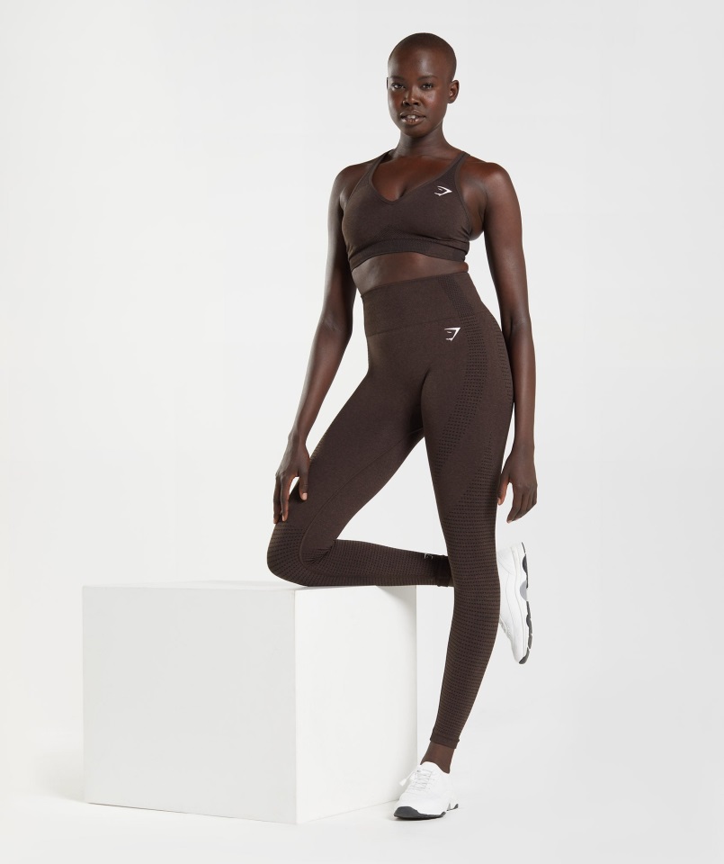 Leggings Gymshark Vital Seamless 2.0 Marrón Cereza Jaspeado