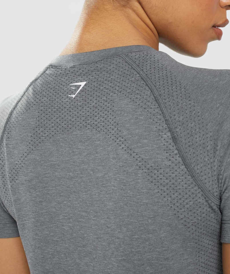 Camiseta Gymshark Vital Seamless 2.0 Light Gris Humo Jaspeado