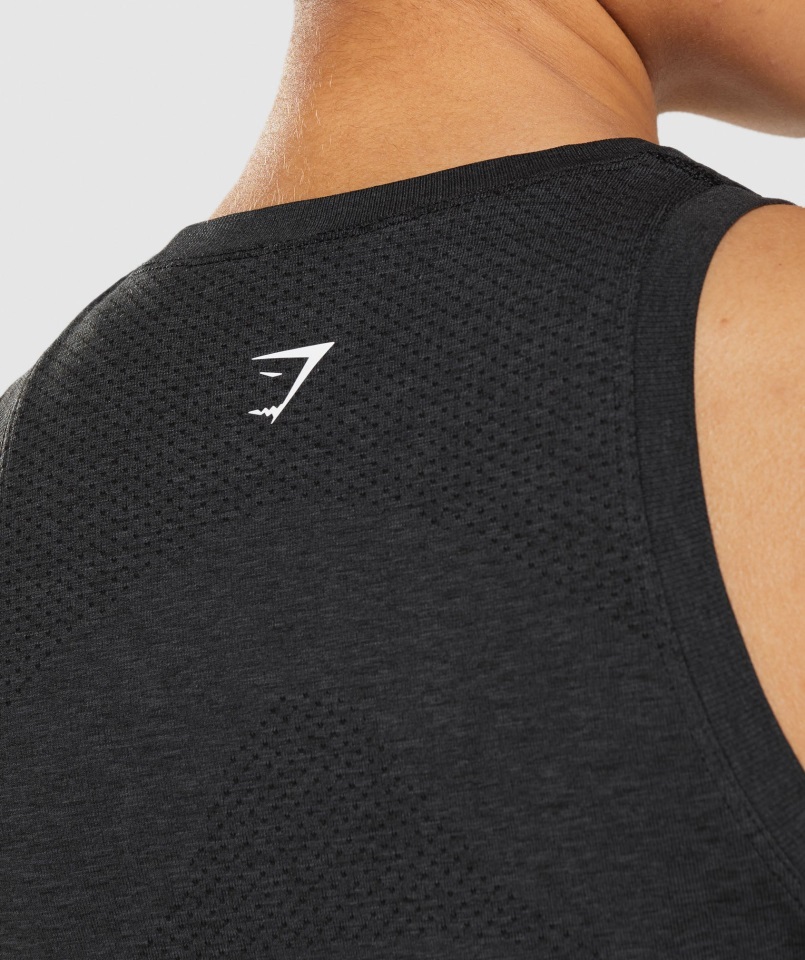 Gymshark Vital Seamless 2.0 Tanque Ligero Negro Jaspeado