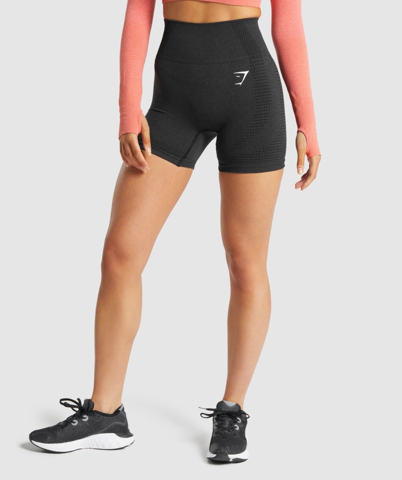 Pantalón Corto Gymshark Vital Seamless 2.0 Negro Jaspeado