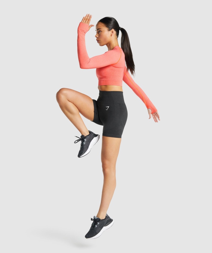 Pantalón Corto Gymshark Vital Seamless 2.0 Negro Jaspeado