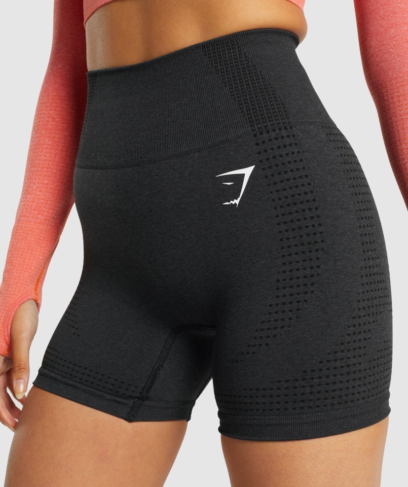 Pantalón Corto Gymshark Vital Seamless 2.0 Negro Jaspeado