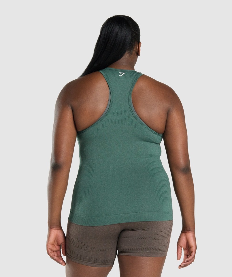 Chaleco Gymshark Vital Seamless 2.0 Verde Oscuro Jaspeado