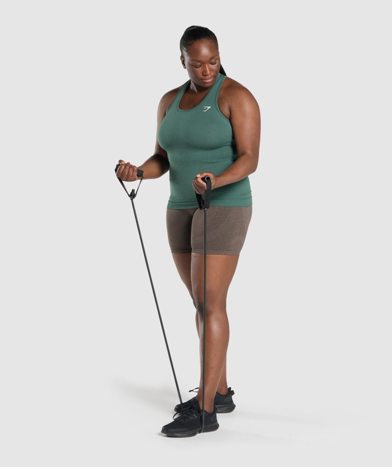 Chaleco Gymshark Vital Seamless 2.0 Verde Oscuro Jaspeado