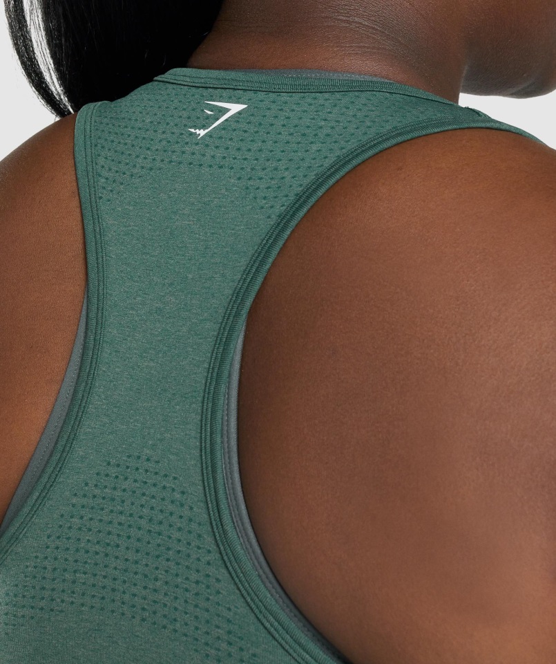 Chaleco Gymshark Vital Seamless 2.0 Verde Oscuro Jaspeado