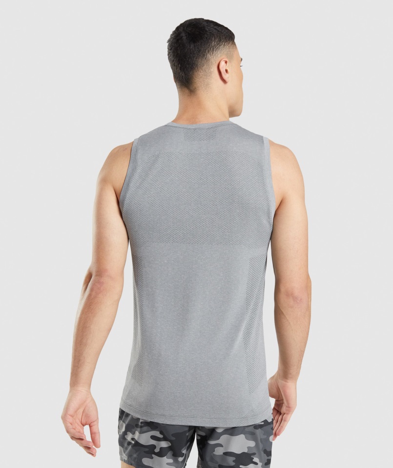 Gymshark Vital Tanque De Luz Sin Costuras Gris Marga Carbón