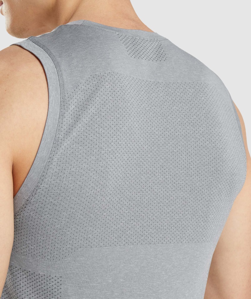 Gymshark Vital Tanque De Luz Sin Costuras Gris Marga Carbón