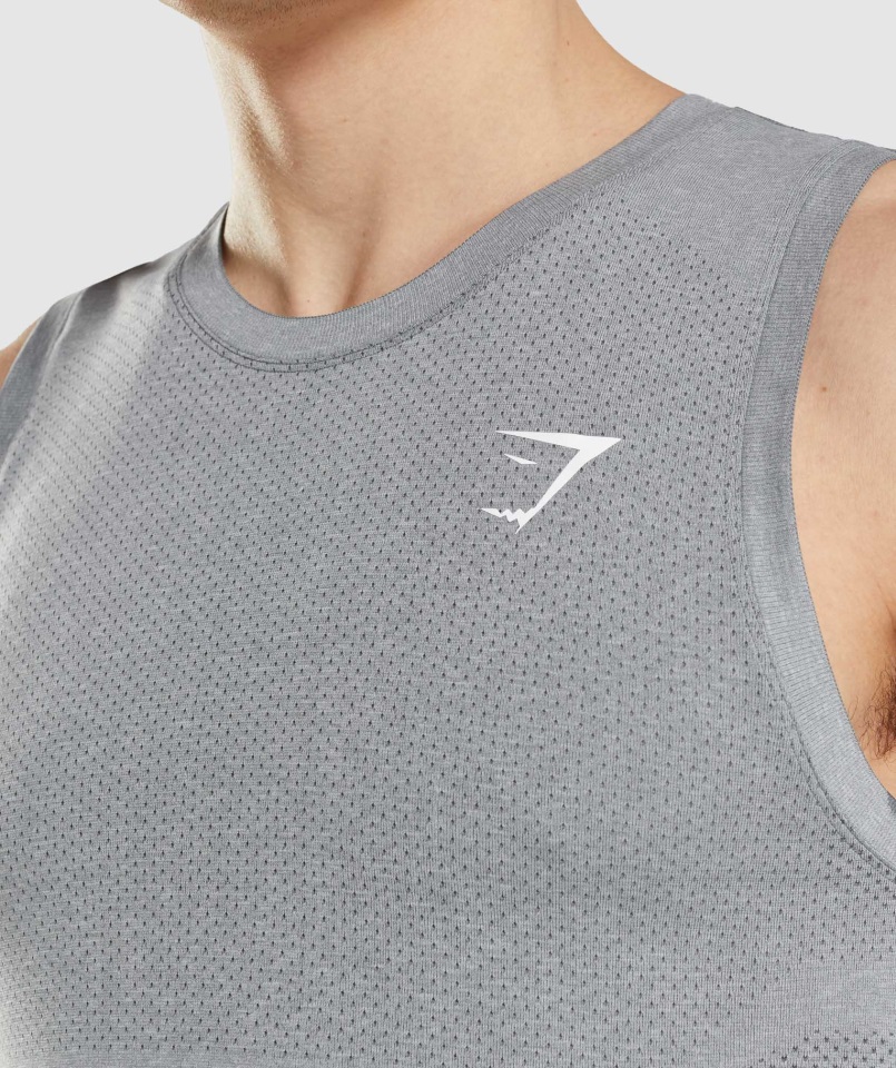 Gymshark Vital Tanque De Luz Sin Costuras Gris Marga Carbón