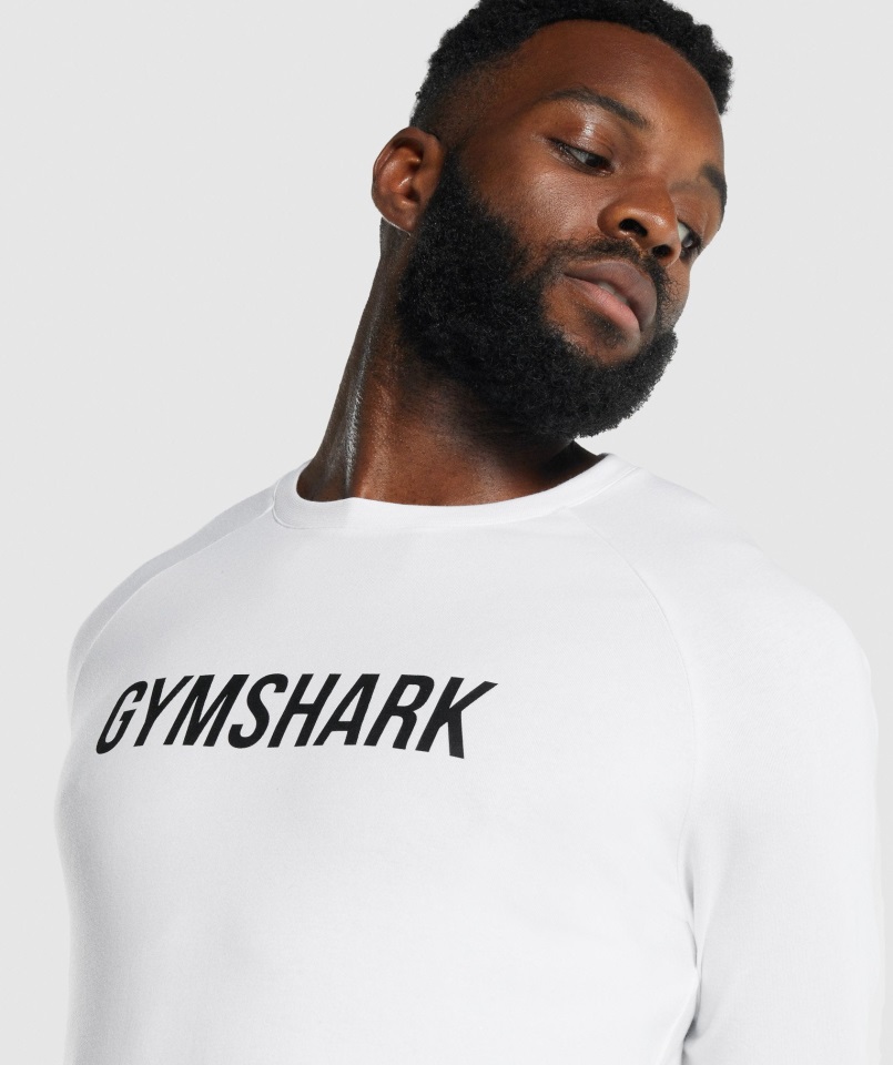 Camiseta Gymshark Blanca Manga Larga Apollo