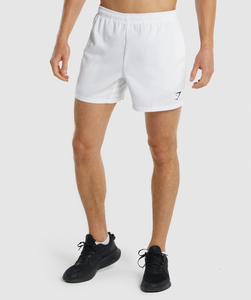 Shorts Gymshark Blancos De Llegada De 5"