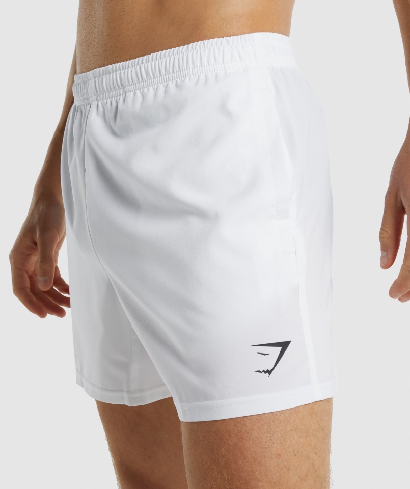 Shorts Gymshark Blancos De Llegada De 5