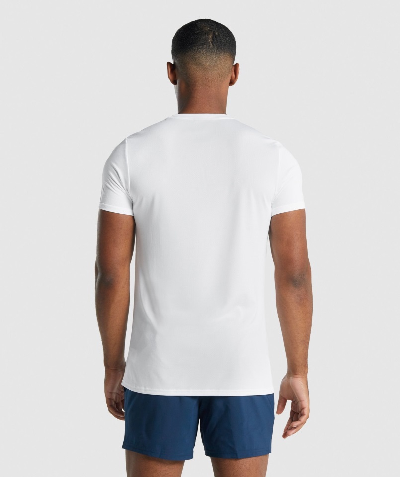 Gymshark Blanco Llegada Camiseta Gráfica