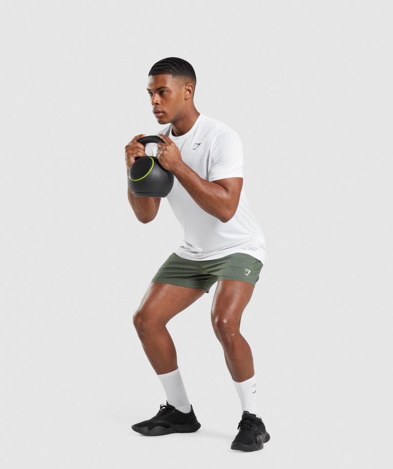 Camiseta Gymshark Blanca Llegada Regular Fit