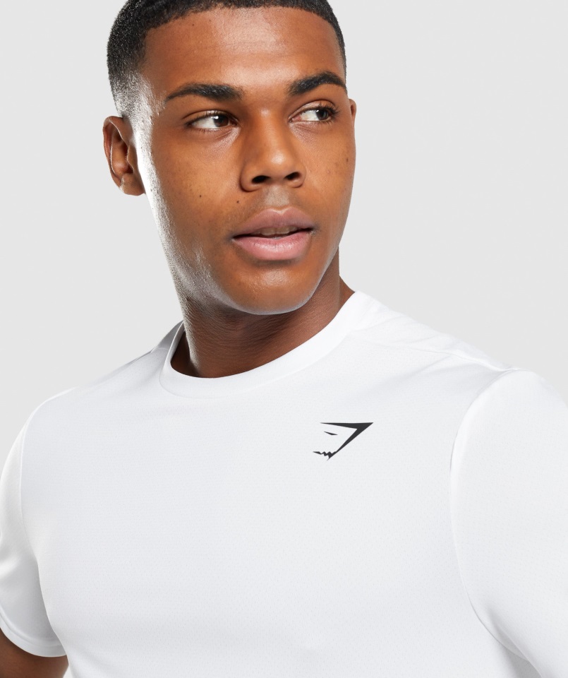 Camiseta Gymshark Blanca Llegada Regular Fit