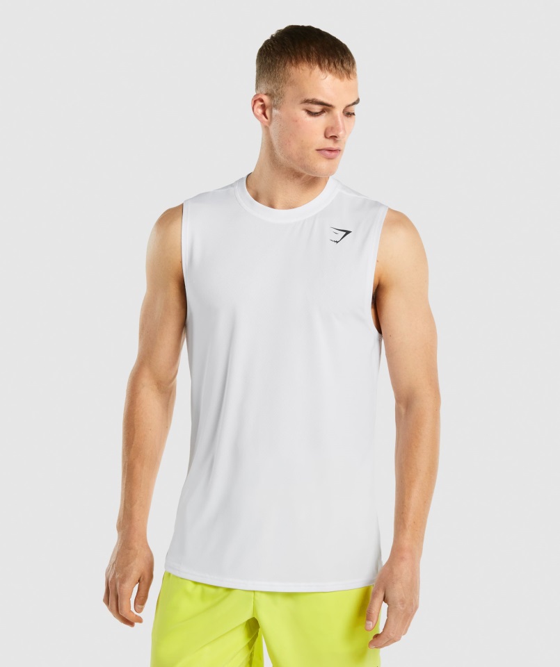 Camiseta Sin Mangas Gymshark Llegada Blanca