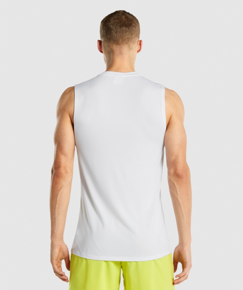 Camiseta Sin Mangas Gymshark Llegada Blanca