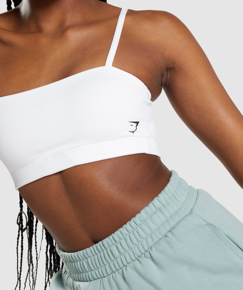 Sujetador Deportivo Bandeau Blanco Gymshark