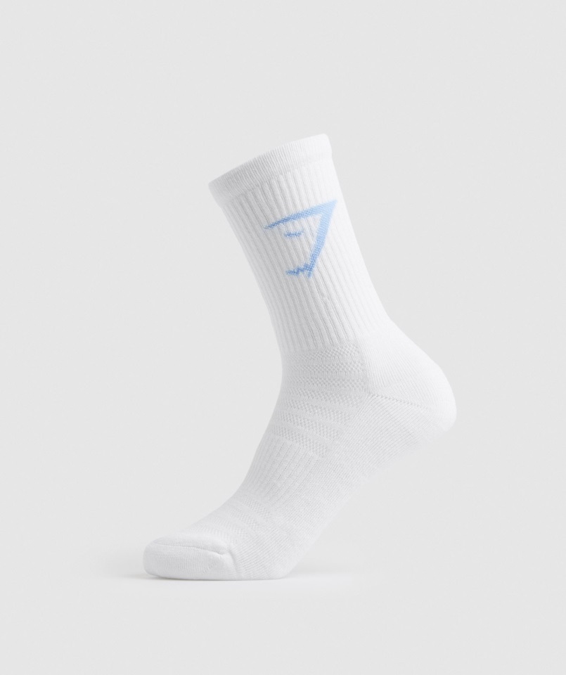 Paquete De 3 Calcetines De Color Blanco Gymshark Crew