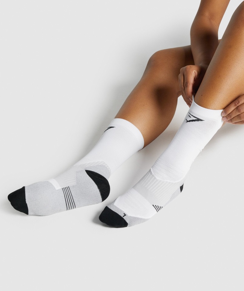 Calcetines Deportivos Gymshark Blanco Crew