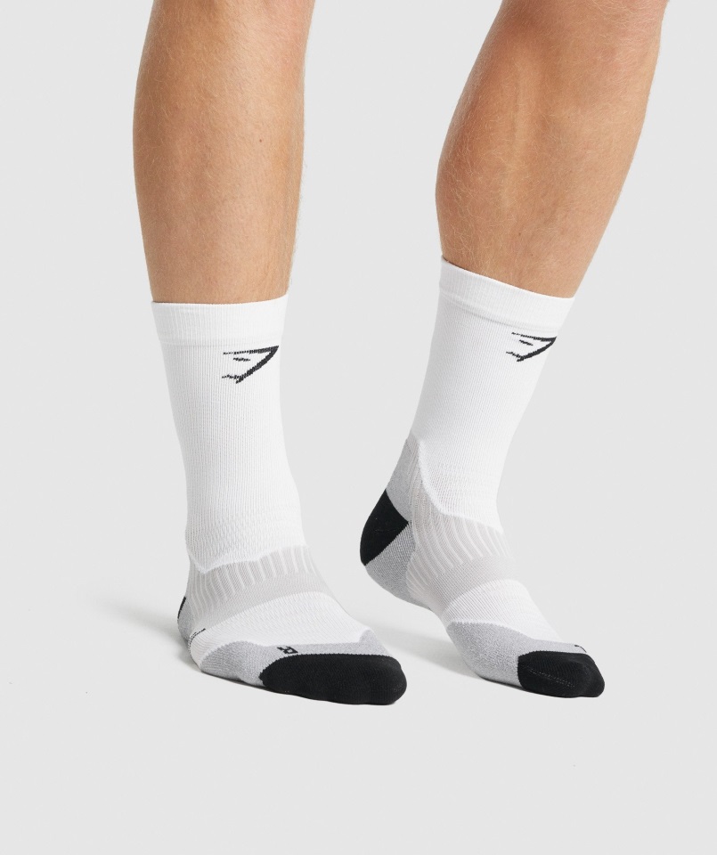 Calcetines Deportivos Gymshark Blanco Crew