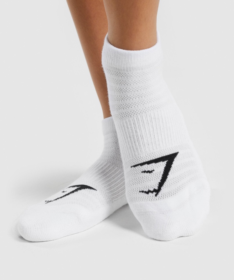 Calcetines Deportivos Gymshark Blancos Paquete De 3