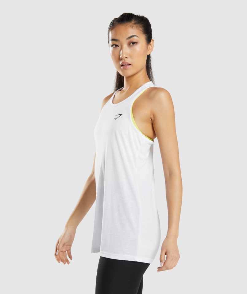 Gymshark Chaleco De Entrenamiento Blanco Oversize
