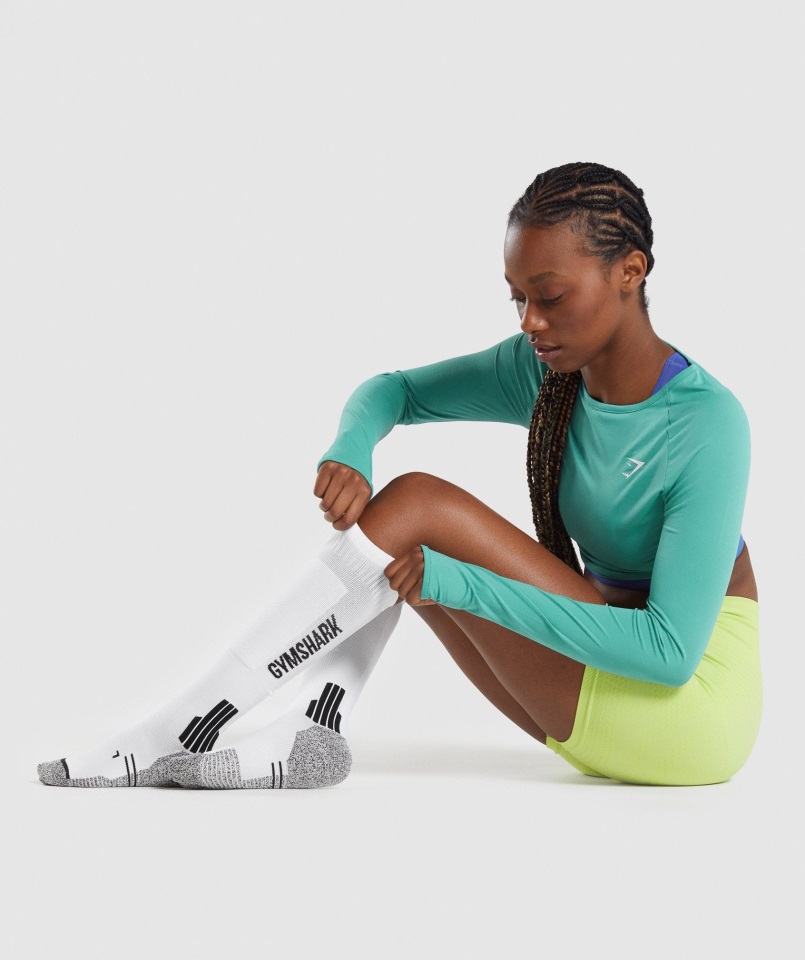 Calcetines De Halterofilia Gymshark Blancos