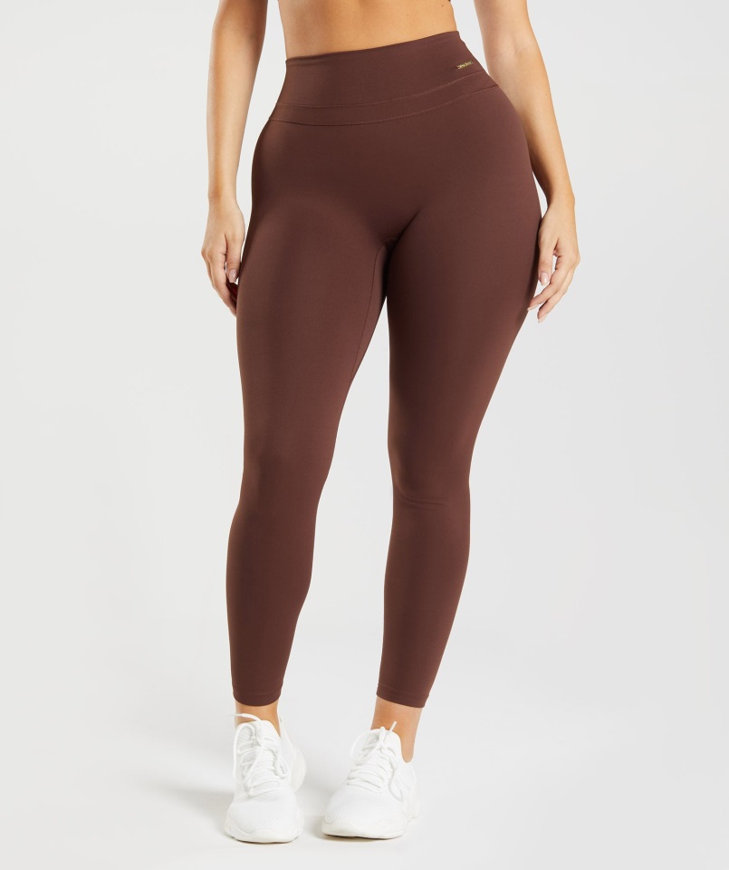 Gymshark Whitney Leggings De Tiro Alto Reavivar Marrón
