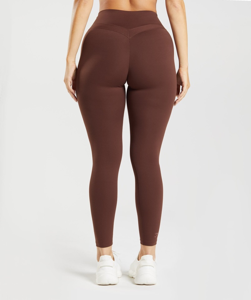 Gymshark Whitney Leggings De Tiro Alto Reavivar Marrón