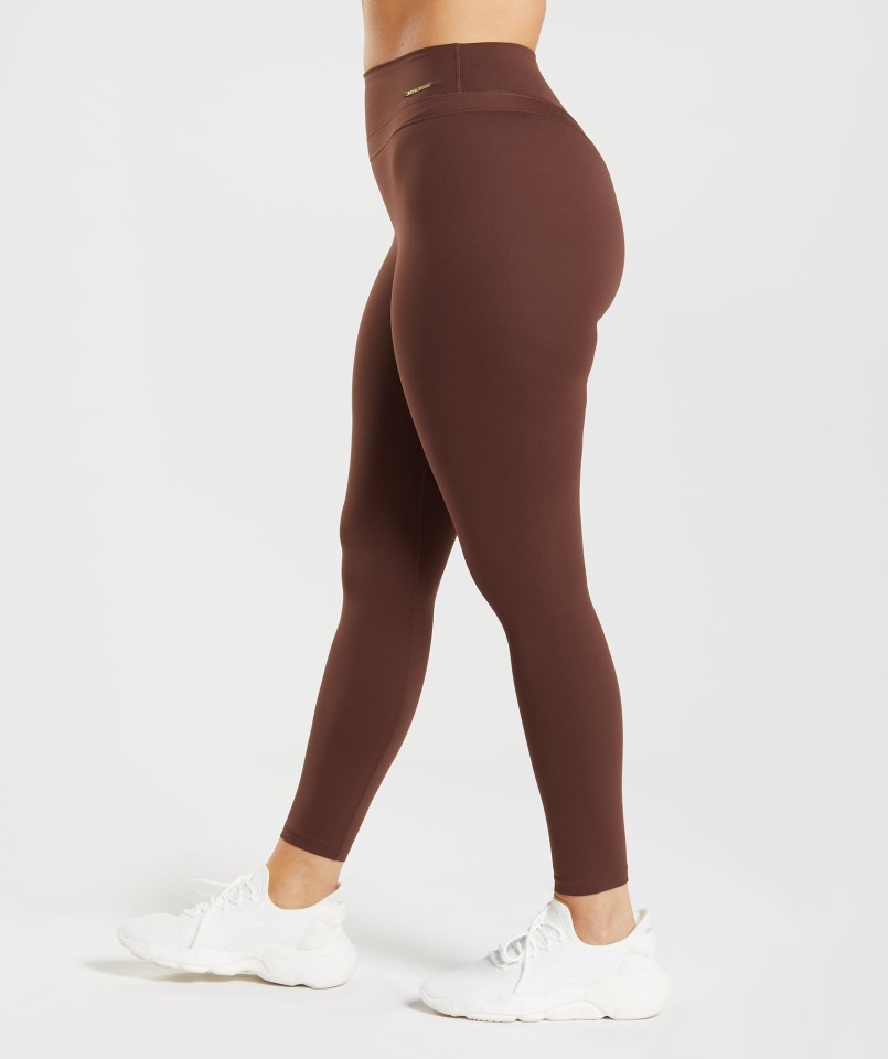 Gymshark Whitney Leggings De Tiro Alto Reavivar Marrón