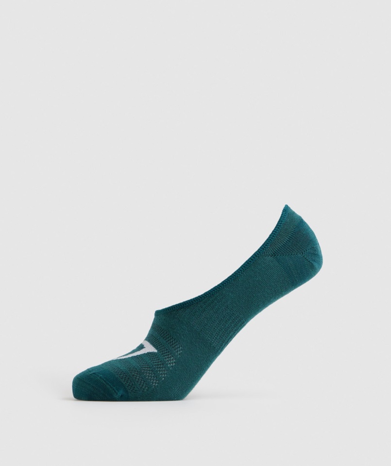 Gymshark Invierno Verde Azulado-perla Azul-blanco No Show Calcetines Paquete De 3