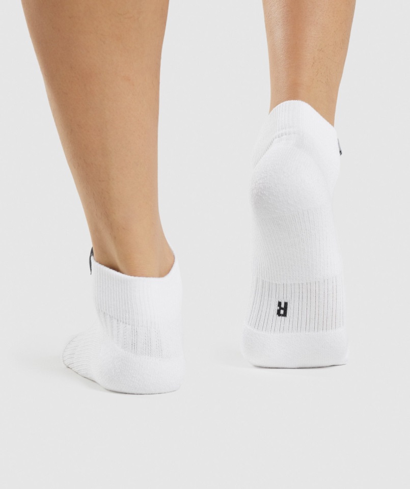 Gymshark Calcetines Deportivos Con Lengüeta Tejida 3pk Blanco