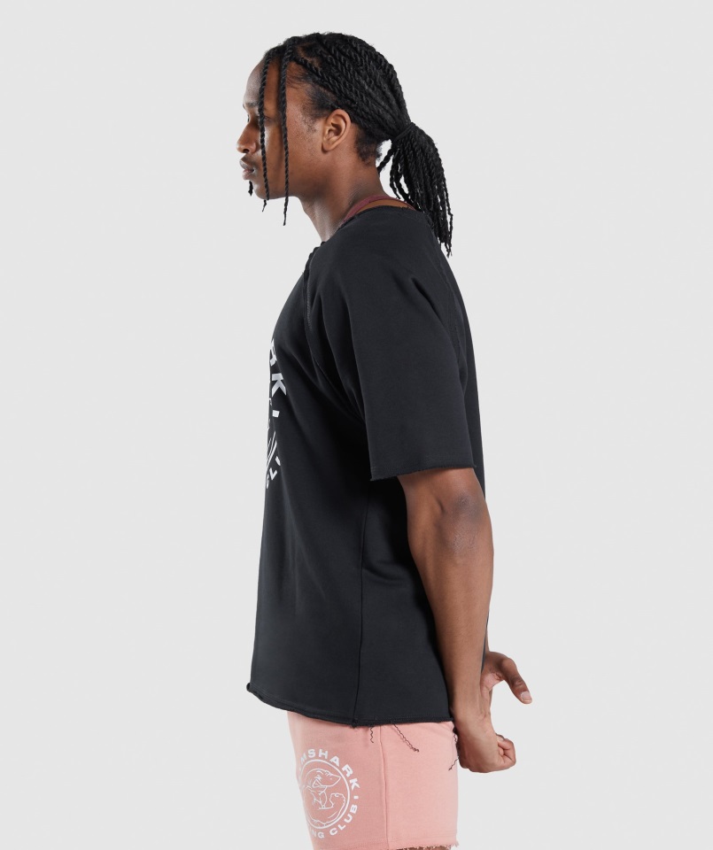 Camiseta De Trapo Heredada Gymshark Negro