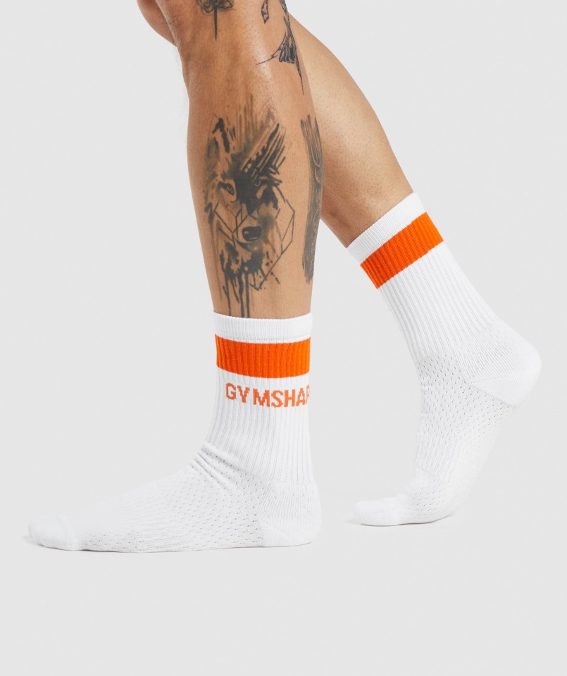 Premium Logo Crew Calcetines Deportivo Naranja Gymshark