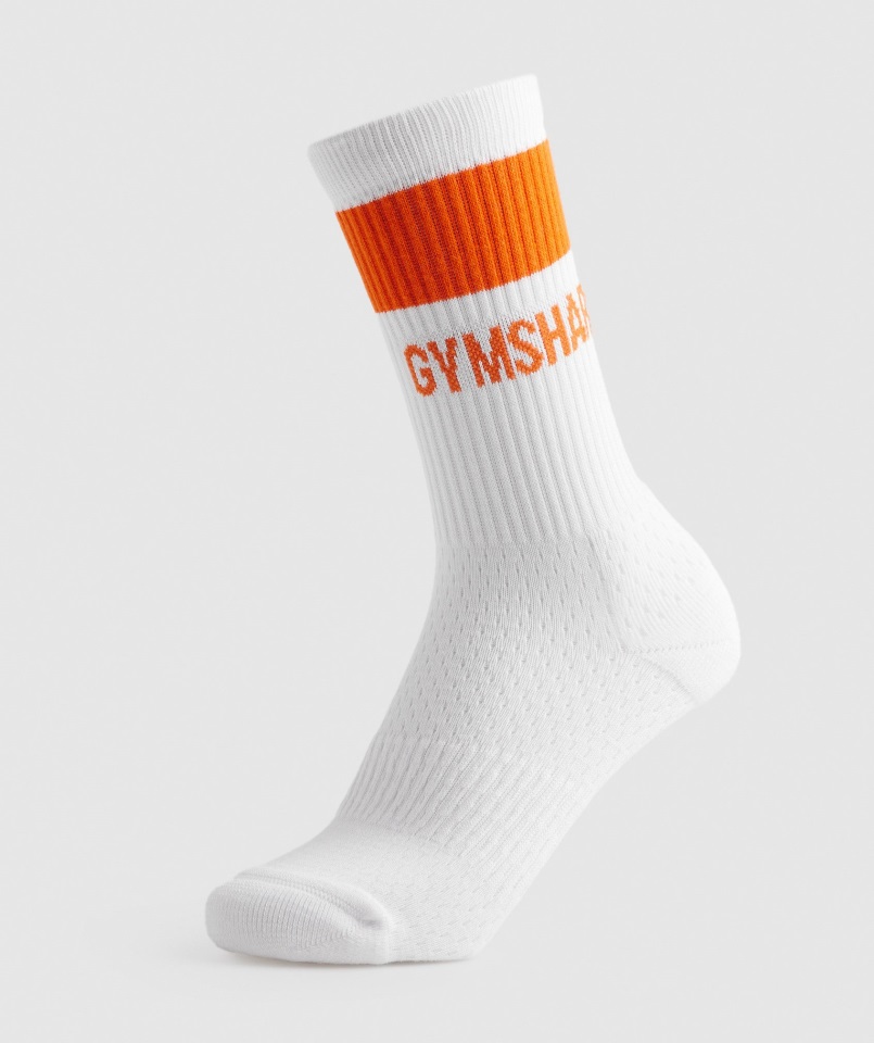 Premium Logo Crew Calcetines Deportivo Naranja Gymshark