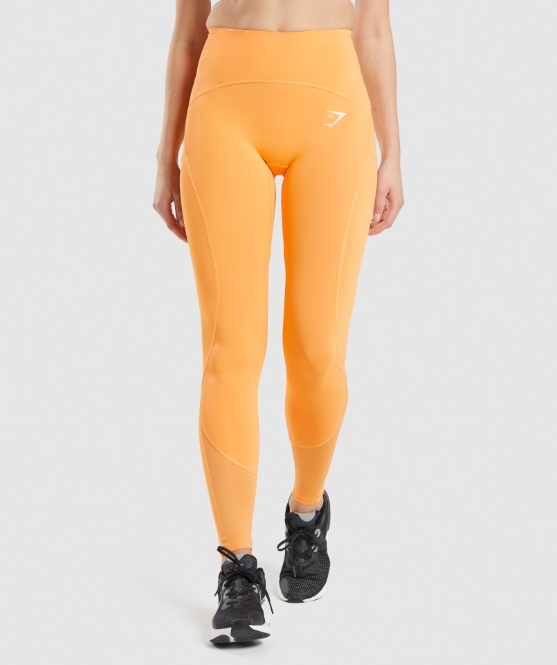 Polainas De Malla De Pulso Albaricoque Naranja Gymshark