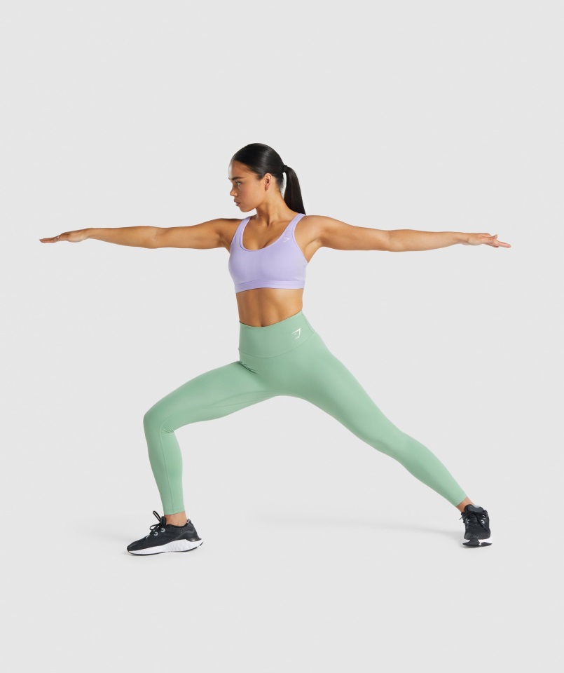 Sujetador Deportivo Con Escote Redondo Gymshark Violeta Claro